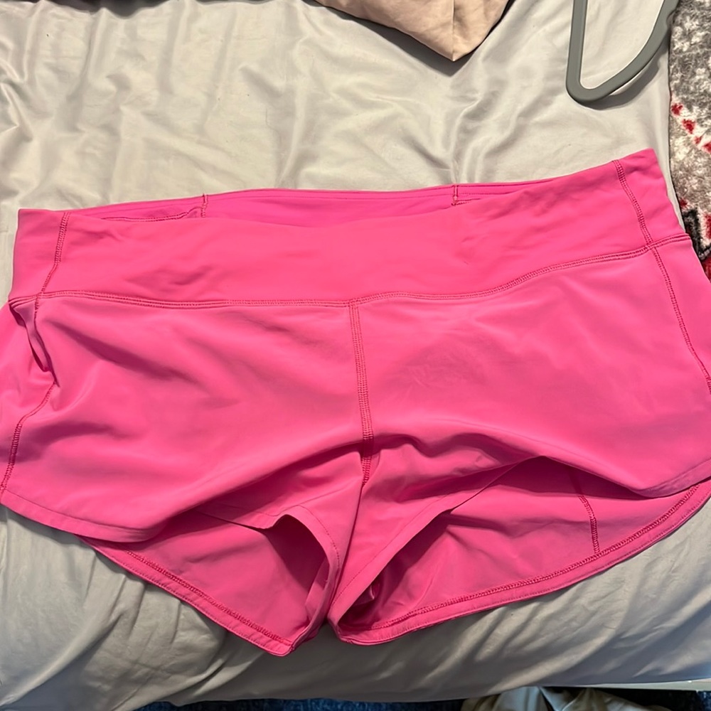 Sonic pink lulu lemon shorts